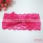 high quality elastic lace colorful headband with a bow tie for baby girl