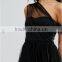 new models Clothing OEM Zip-back One Shoulder and Off Shoulder Mesh Prom Dresses