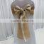 100% Natural Burlap Hessian Chair Sash with Lace Band at 2 Side for Rustic Wedding