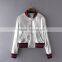 Guangzhou wholesale ladies shiny foil jacket fashion design women bomber jacket