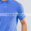 High Quality Hot Sale Custom Short Sleeve Ribbed Cuffs Men's 100% Cotton Breathable Pique 200g Blank Casual Blue Slim Polo Shirt