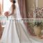 white high quality ball gown lace sleeveless sweetheart victorian lace wedding dress robe de mariage