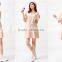 Women sweet pink knitting piece before printing the waist rope bat sleeve dress