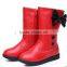 Cute warm leather baby boots bow style child boots shoes Girls kids winter boots