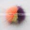 Myfur Genuine Luxury Multi Color Raccoon Fur Pom Poms For Hat and Bag Accessory