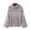 EY0881S Women casual loose cable turtleneck heavy sweater coat vintage sweater