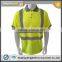 Hot sale Europe polyester birdeye breathable fluroscent safety sew-on high visibility polo shirt