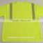 100% polyester birdeye hi vis round neck green high visibility T-shirt