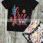 Baby Girls Summer Clothes Girls Children Spirit Girl Outfits Kids Arrow Outfits Black Top With Feather Shorts With Accessories