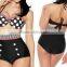 Wholesale summer women sexy black halter wimwear