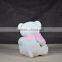 Custom good quality Valentine's day bear plush white teddy bear with red heart toy