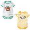 high quality short sleeve cute animal cotton baby romper