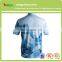 Quickly dry geometric fashion design men's polo t shirt with heat transfer printing in 100% polyester