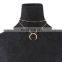 Fashion Summer Jewelry Beads Double Layers Necklaces Moon Pendant Necklace