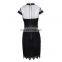 Self Portrait Evie Shift Dress transparent midi lace evening dress