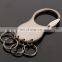 novelty metal multi ring keychain with printed custom logo