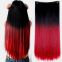 Natural Hair Line Natural Black Silky Straight Synthetic Hair Extensions 12 -20 Inch Natural Straight
