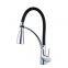 Kitchen sink copper faucet LED draw-in kitchen dishes cold and hot water faucet