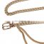 TWOTWINSTYLE Fashion Belt For Women Patchwork Metal Chain Adjustable Dress Accessories