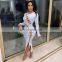 LAITE D2190 ins best sellers autumn&winter O-neck bandage casual dresses women bodycon split sexy dresses