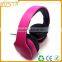 Wholesale popular pink promotional stylish communication stereo foldable headsets