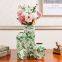 Jingdezhen New Chinese Style Electroplate Fashion Green Ceramic Vase For Coffee Shop