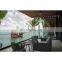 Veranda banister stainless steel frameless u channel glass led light balustrade