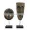 luxury wood face shape home accessories decoration ornament gift for living room