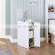 Tissue Holder Freestanding Cabinet Bathroom Kitchen Living Room Storage with Door 2 Tier Shelves