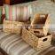 Storage Baskets,Woven Natural Water hyacinth Box with Handle