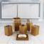 Eco-friendly Wholesale Bamboo Household Decor Set 6 Piece Bathroom Accessories Set