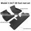 waterproof 3D molded pad floor mats for tesla model 3 accessories