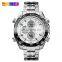 SKMEI 1302 Men's Sport Watch Quartz Digital Movement Stainless Steel Band Watch Week Date Luminous