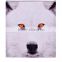 Waterproof new style wolf design transfer printing shower curtain