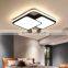 New LED White Square Ceiling Lamp for Living Room Bedroom Modern Circle Rings Chandelier