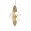 Nordic modern minimalist metal line glass ball chandelier champagne gold pendant light for living room dining room pendant lamp