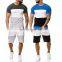 Summer Tracksuit Summer Men 2 Piece Set 2022 OEM Custom Men Summer 2 Piece Cotton Short Sleeve Tracksuit Sets T Shirt And Short