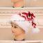 Elegant Rocking Decoration Funny Party Knitted Plaid Adult Merry Christmas Santa Hat
