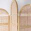 Natural Luxury Rattan cane screen, High Quality 3 panel cane partition foldable rattan room divider Best Price Wholesale