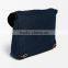 Durable Navy Blue Nylon Messenger Bag Men With Brown Leather Trim