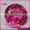 lab created pink sapphire ruby round beads