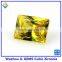 Synthetic Golden Yellow Rectangle CZ Gems