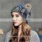 Design your own logo fashion girl winter beanie hat and caps