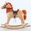 Cartoon simulation light yellow wooden rocking horse toy, rocking horse, children's rocking chair