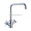 Wall mounted single hole basin faucet mixer dual handle