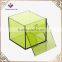 Hot-sale Light Green Acrylic Square Tissue Napkin Box Acrylic Tissue Box
