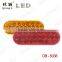 12 Volt 6inch PC Lens Stop Turn Signal Oval Led Safety Lights for Trucks Trailer