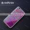 Color printing tpu soft liquid+glitter cellphone case for iphone