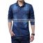 men's new pattern casual shirts long sleeve 100% polyester shirts