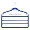 Trouser velvet hanger four layers scarf rack four non slip bars black pants hanger